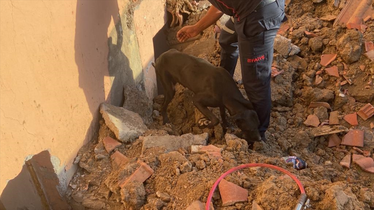 Erzincan'da, Bodrumda Mahsur Kalan Köpeği İtfaiye Kurtardı
