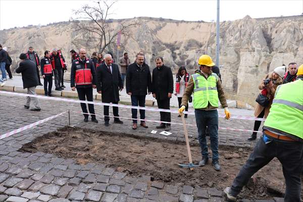 Kapadokya'da ulaşıma kapatılan yolun çevresindeki tarihi mekanlar kurtarılacak