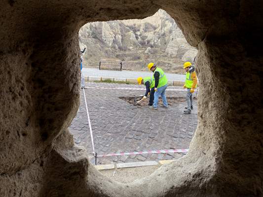 Kapadokya'da ulaşıma kapatılan yolun çevresindeki tarihi mekanlar kurtarılacak