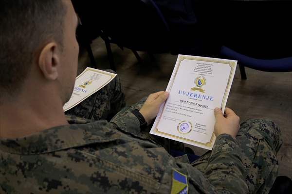 Türkçe Öğrenen Bosna Hersekli Askerlere Sertifikaları Takdim Edildi