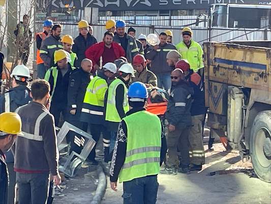 Metro İnşaatında Yüksekten Düşen İşçi Yaralandı