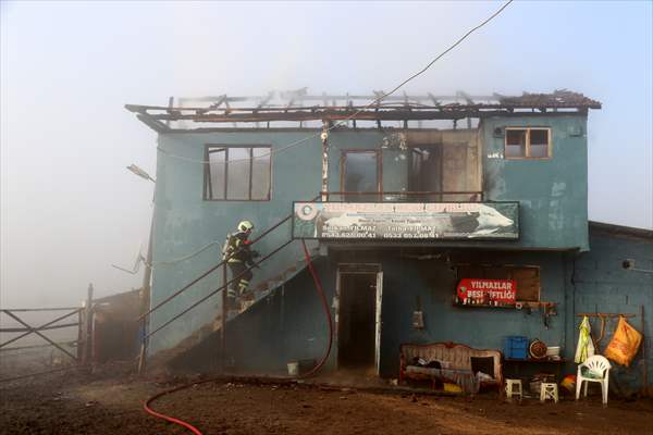 Kocaeli'de Çiftlikte Çalışanların Kaldığı Evde Çıkan Yangın Hasara Neden Oldu