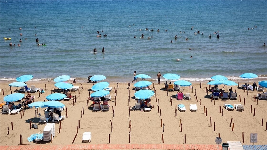 Mersin sahillerinde sıcak hava yoğunluğu