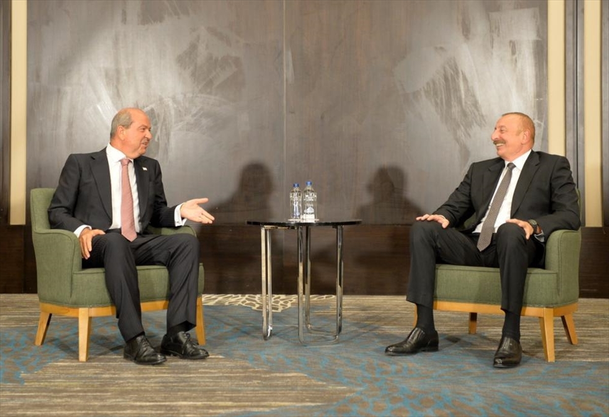 KKTC Cumhurbaşkanı Tatar, Azerbaycan Cumhurbaşkanı Aliyev İle Görüştü