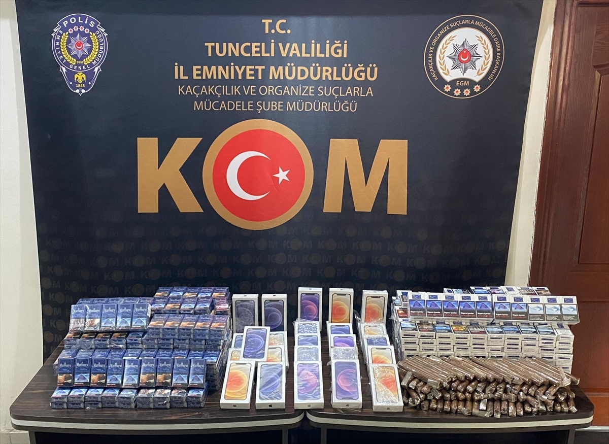 Tunceli'de Kaçak Mallar Yakalandı