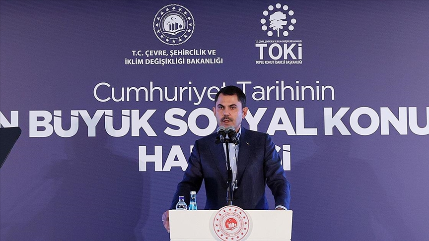 Bakan Kurum, Sosyal Konut Projesinin Basın Tanıtımında Konuştu