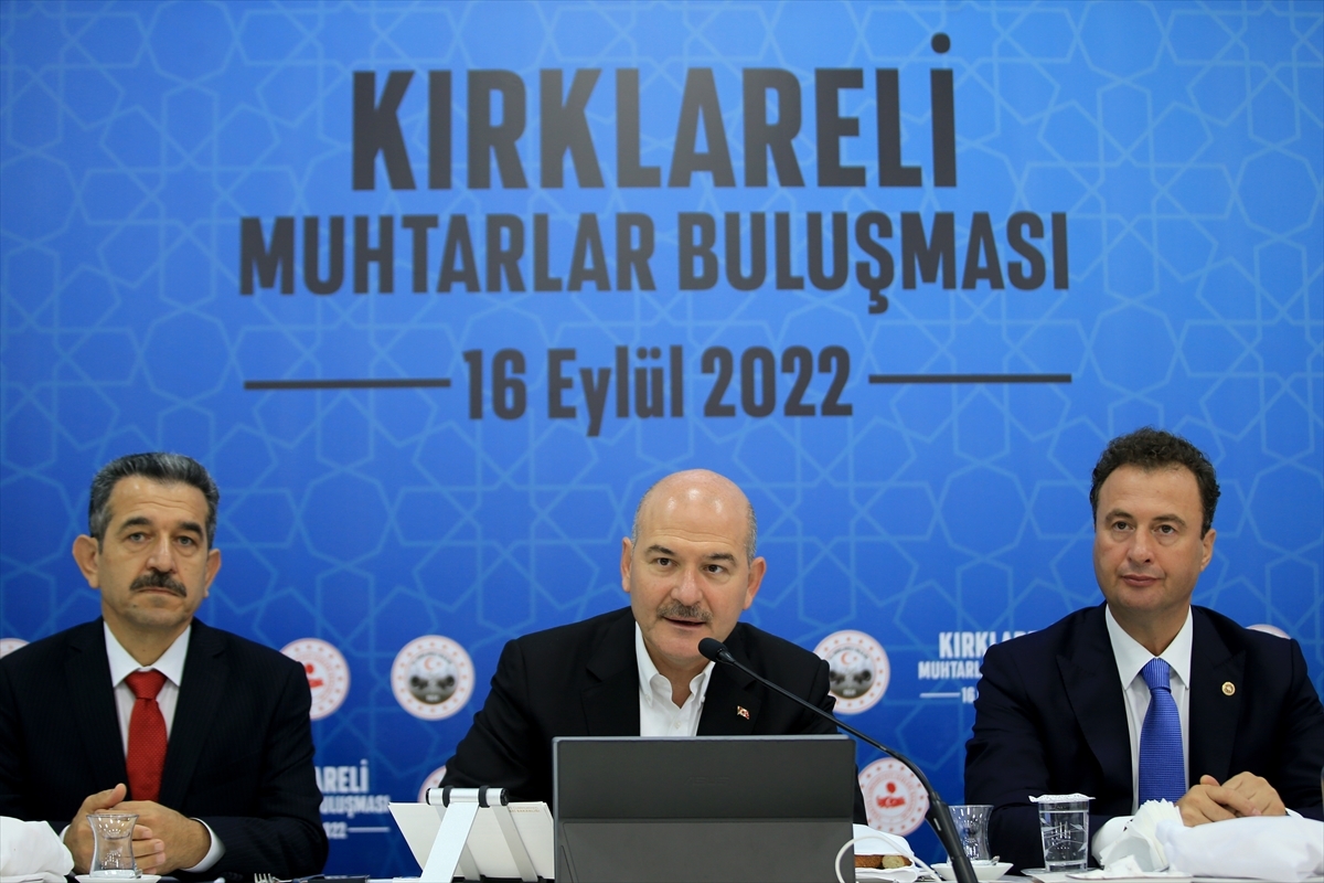 Süleyman Soylu, Kırklareli'nde Muhtarlarla Bir Araya Geldi