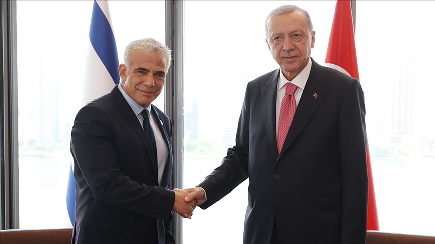 Cumhurbaşkanı Erdoğan, İsrail Başbakanı Lapid'i Kabul Etti