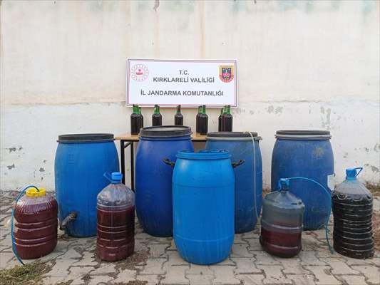 Kırklareli'nde 14 Bin 960 Litre Sahte İçki Ele Geçirildi