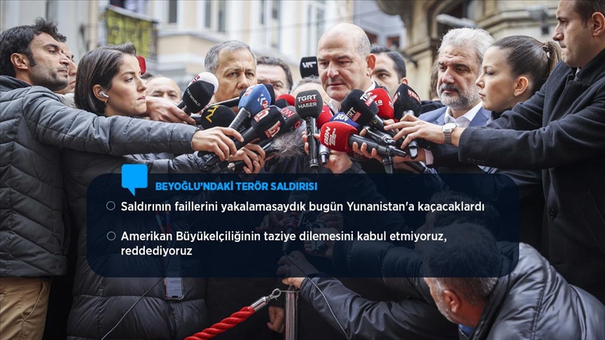 İçişleri Bakanı Soylu, Terör Saldırısının Yaşandığı İstiklal Caddesi'nde Açıklamada Bulundu: