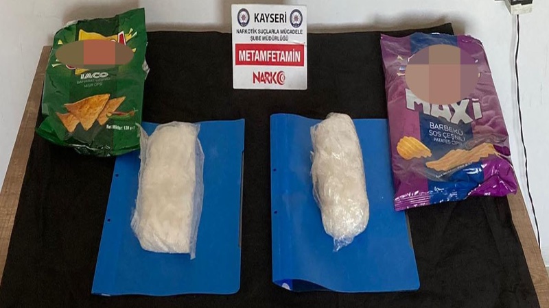 Kayseri'de Cips Paketine Gizlenmiş 1,5 Kilogram Uyuşturucu Ele Geçirildi