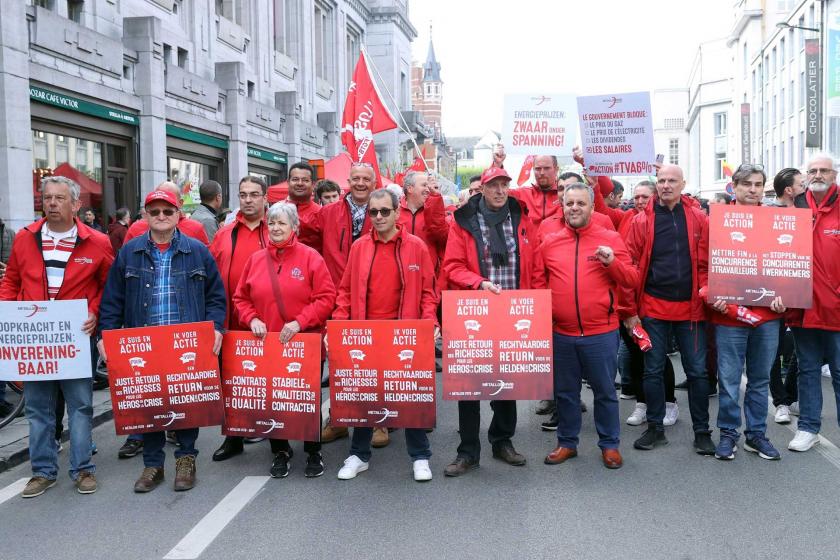 Belçika'da İşçi Sendikaları Greve Gitti