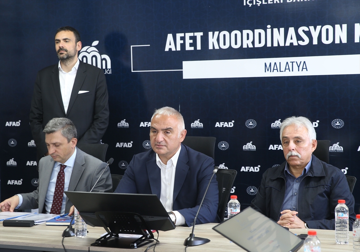 Kültür Ve Turizm Bakanı Ersoy  Malatya'da Afet Koordinasyon Toplantısı'na Katıldı
