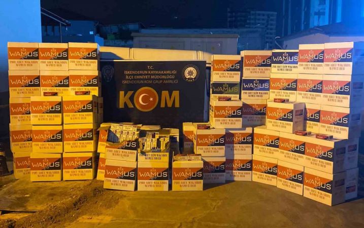 Hatay'da 750 Bin Kaçak Makaron Ele Geçirildi