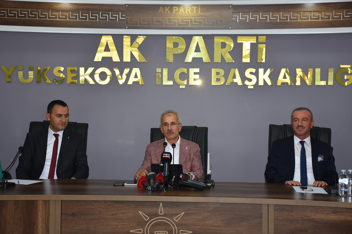 Ulaştırma Ve Altyapı Bakanı Abdulkadir Uraloğlu  Hakkari'de Konuştu: