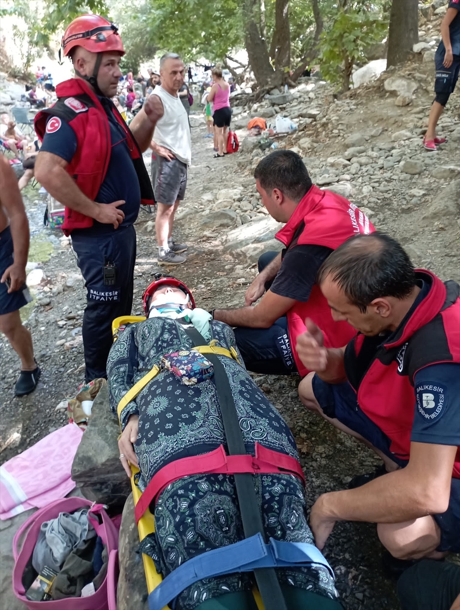 Kazdağları'nda Kanyonda Düşerek Yaralanan Turist Hastaneye Kaldırıldı