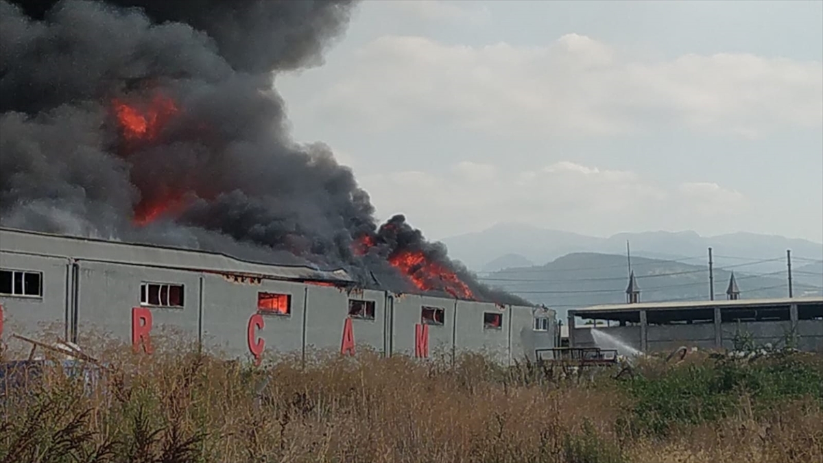 Bursa'da İplik Fabrikasında Yangın Çıktı