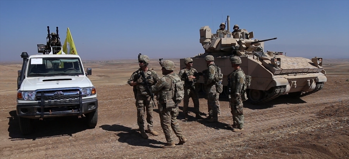 ABD Ordusu İle PKK/YPG'li Teröristler Kamışlı'da Tatbikat Yaptı